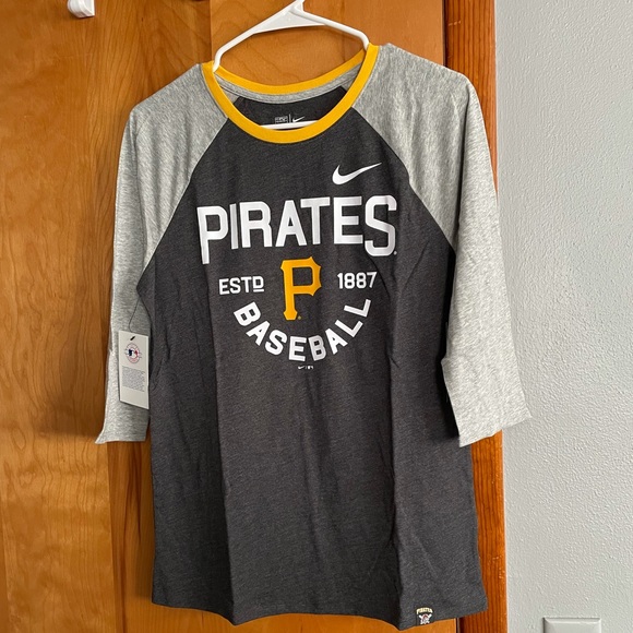 Pittsburg Pirates Nike 3/4 Tee - Picture 1 of 6